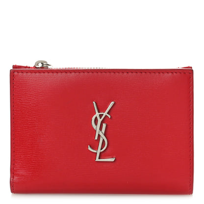 Saint Laurent Calfskin Fragments Flap Wallet Red 1 of 8