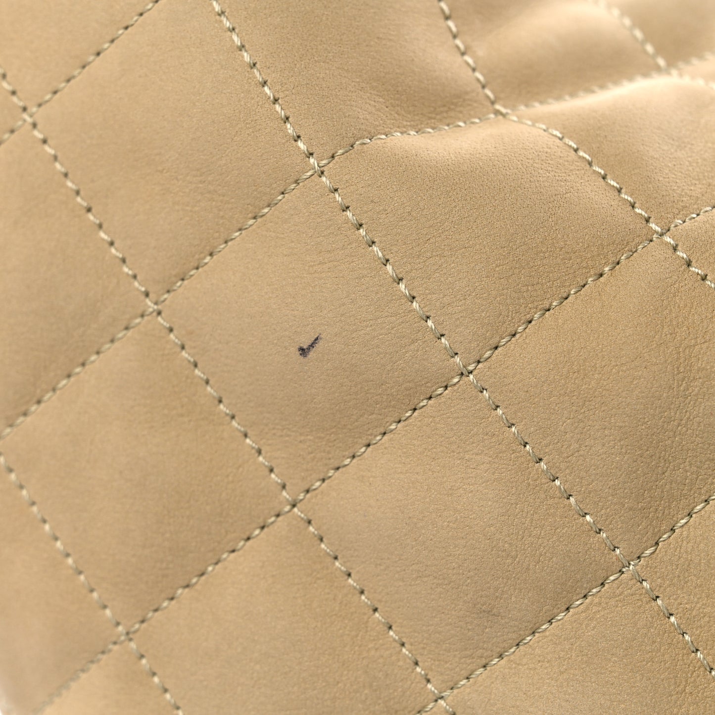 Nubuck Suede Quilted Maxi Icare Shopping Tote Safari Beige