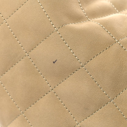 Saint Laurent Nubuck Suede Quilted Maxi Icare Shopping Tote Safari Beige 12 of 13