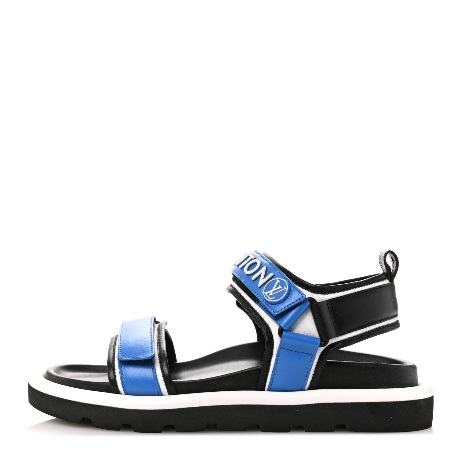 Louis Vuitton Calfskin Monogram Pool Pillow Flat Comfort Sandals 41 Blue 1 of 10