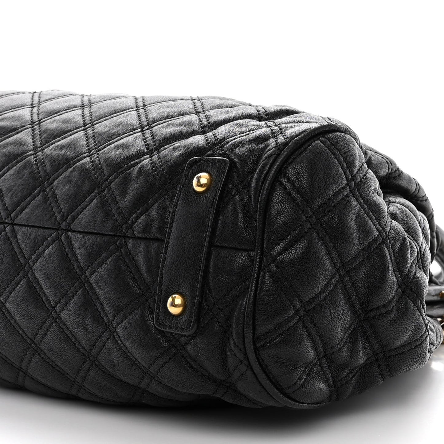 Calfskin Quilted Stam Black