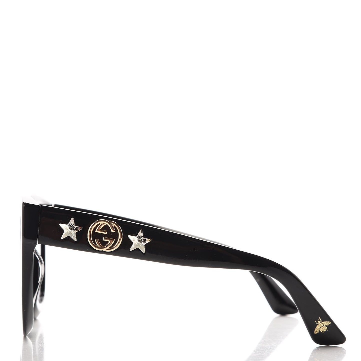 Round Frame Star Sunglasses GG0208S Black