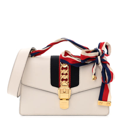 Gucci Calfskin Small Sylvie Shoulder Bag Off White 1 of 12