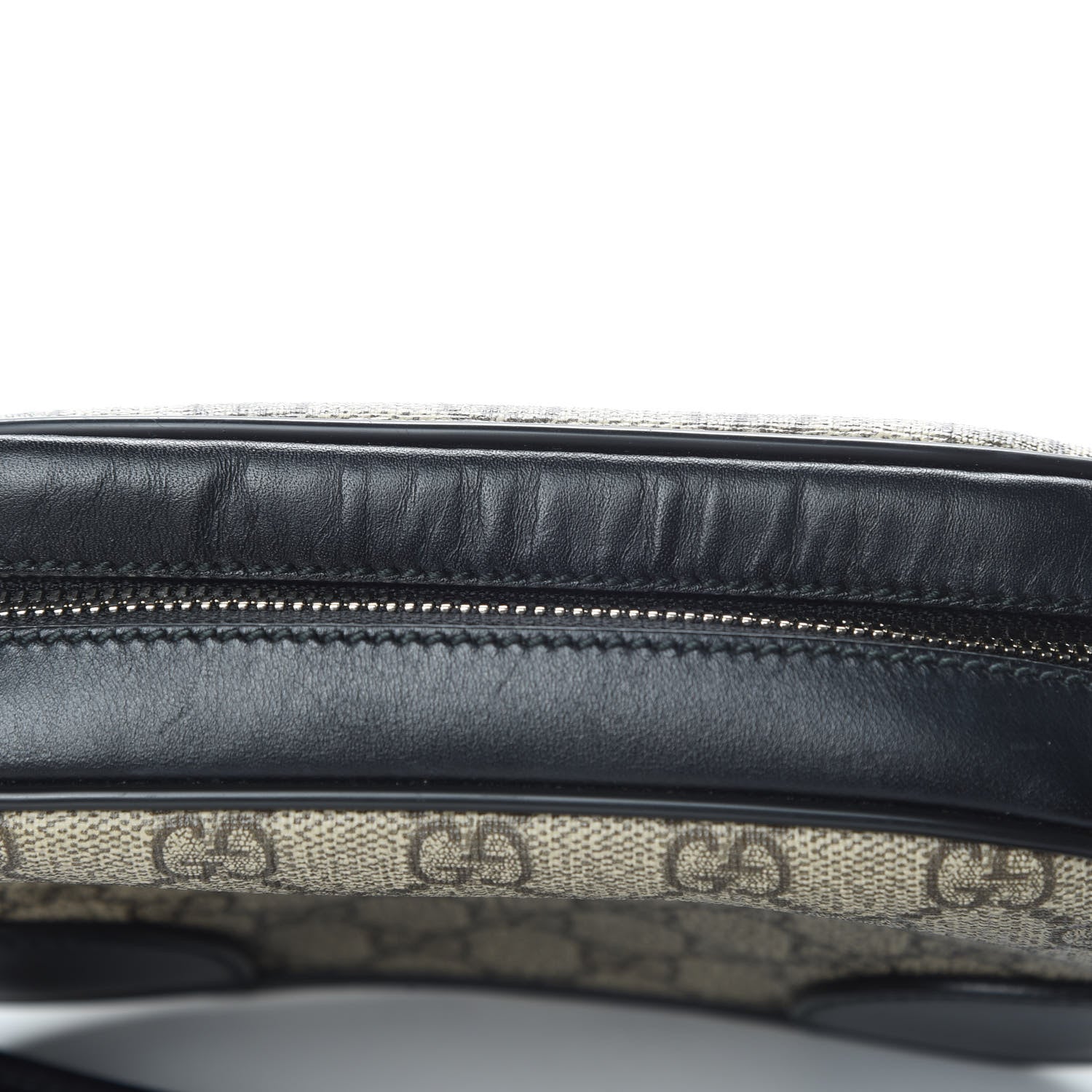 Gucci GG Supreme Monogram Web Small Shoulder Bag Black 13 of 14