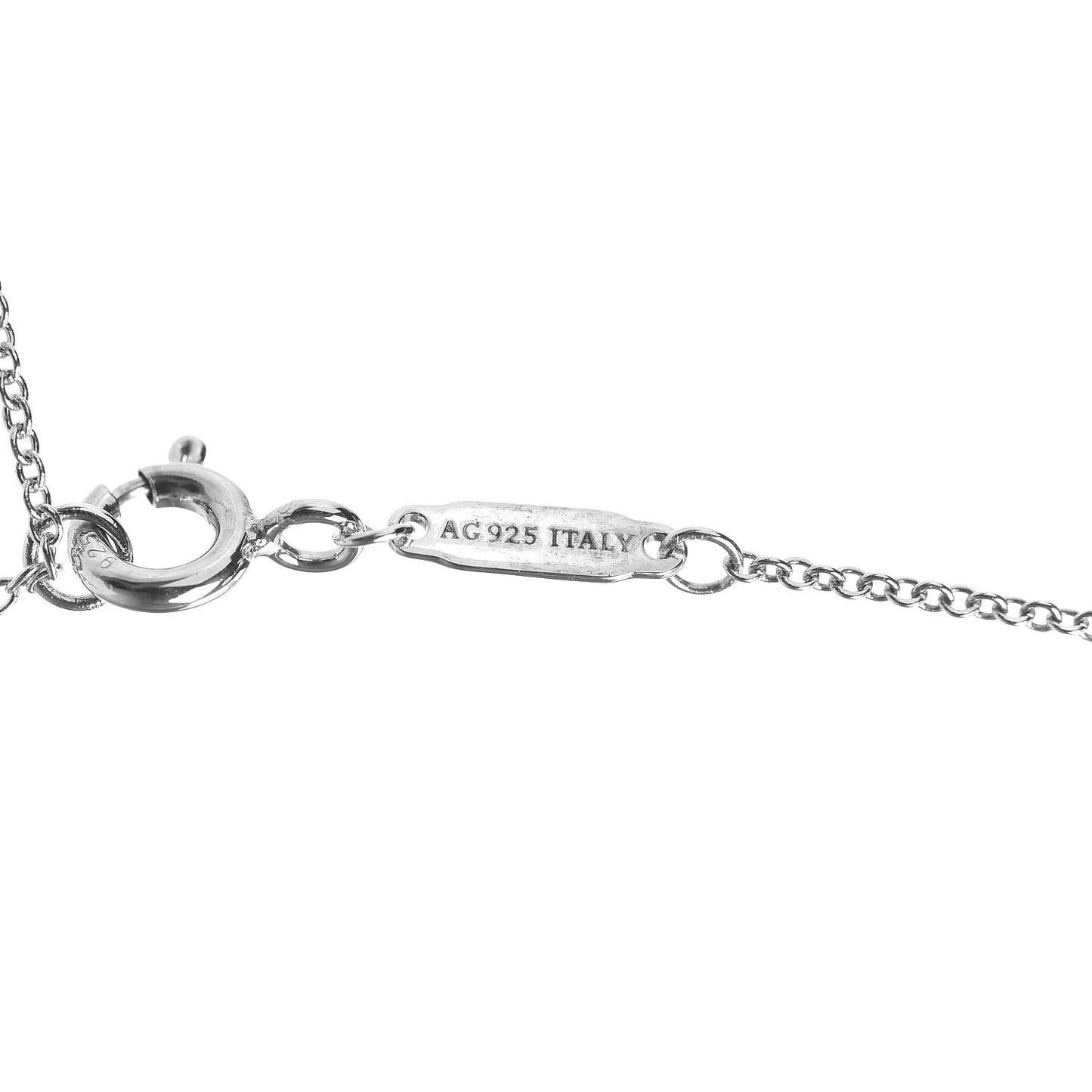 Sterling Silver Large T Smile Pendant Necklace