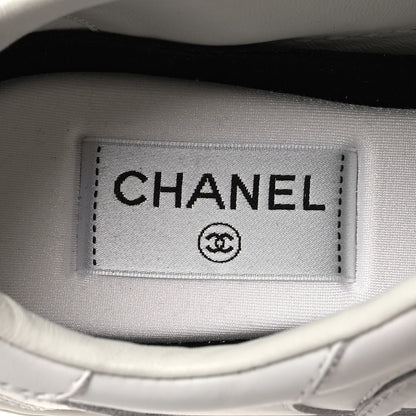 Chanel Calfskin CC Womens Sneakers 39 White 8 of 8
