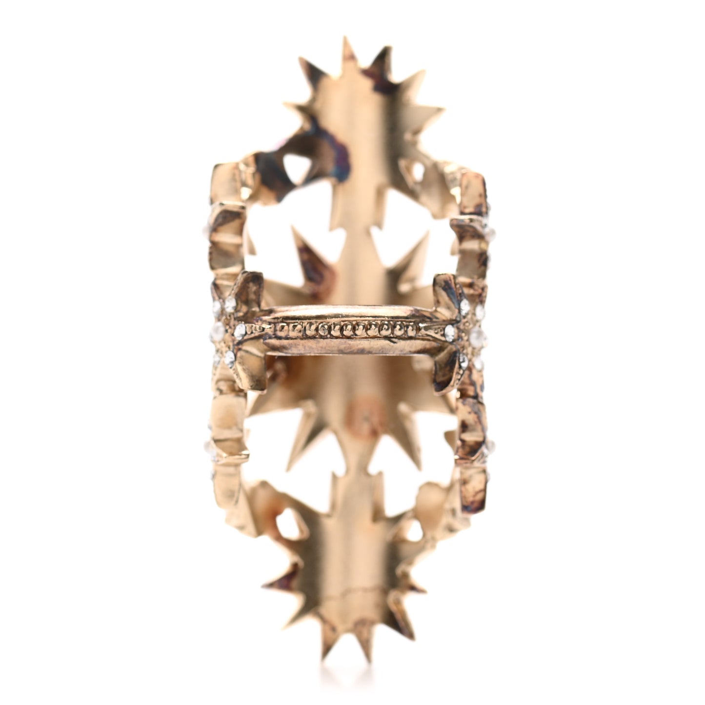 Crystal Pearl CC Cluster Ring 54 7 Gold