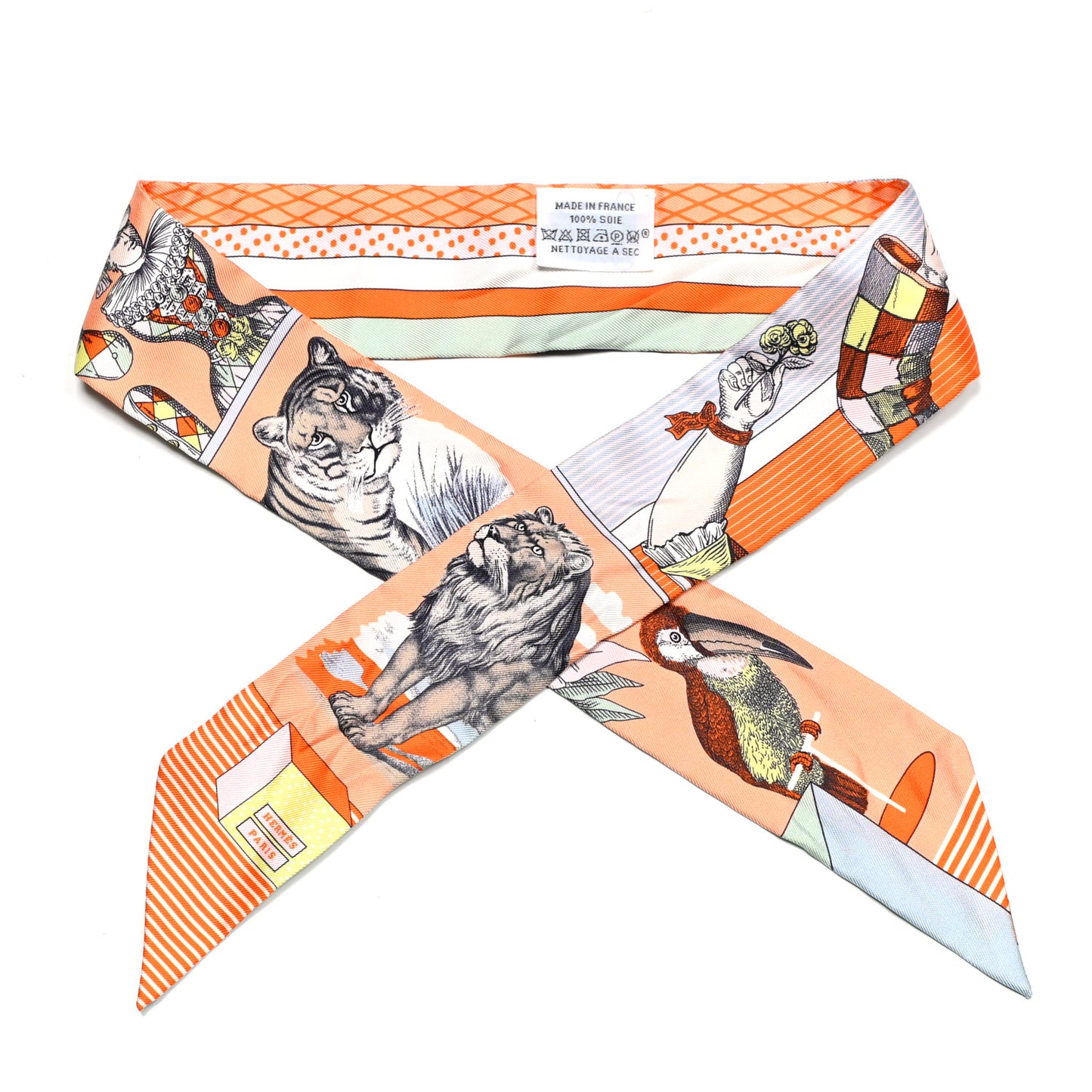 Silk Twilly Grand Theatre Nouveau Abricot Orange Jaune