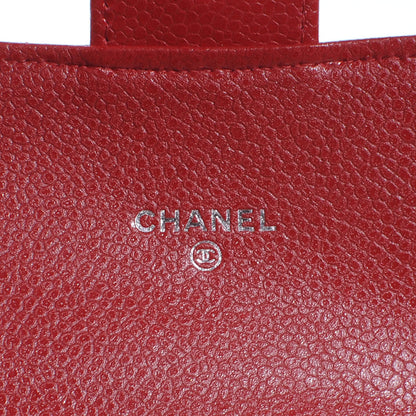 Chanel Caviar Quilted Travel Wallet Red 7 of 8