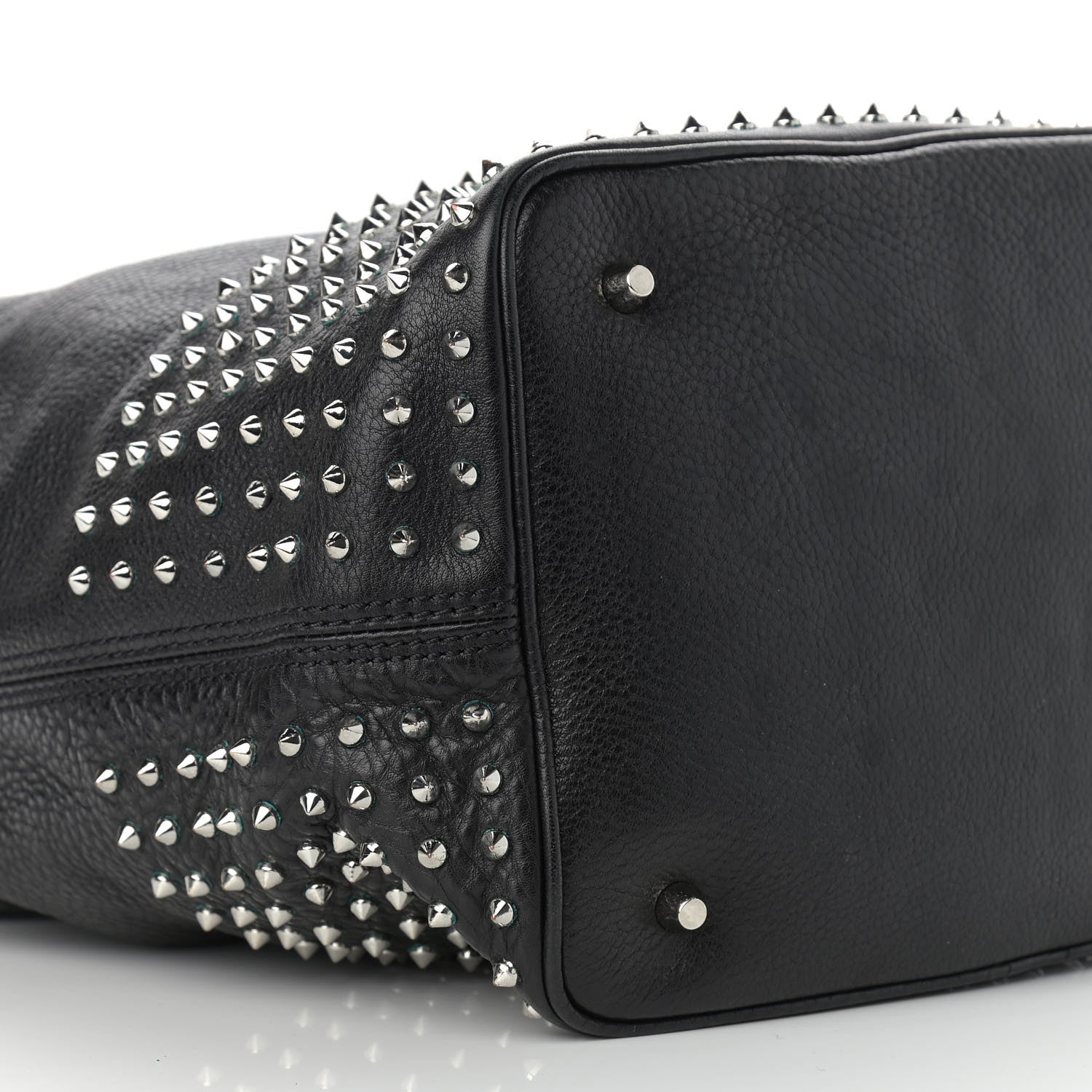 Burberry Calfskin Studded Medium Susanna Hobo Black 9 of 17