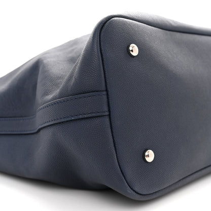 Chanel Grained Calfskin Large Coco Eyelets Shopping Tote Navy 9 of 11