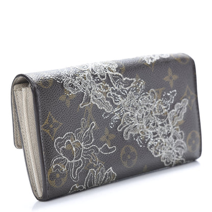 Louis Vuitton Monogram Dentelle Sarah Wallet Silver 3 of 12