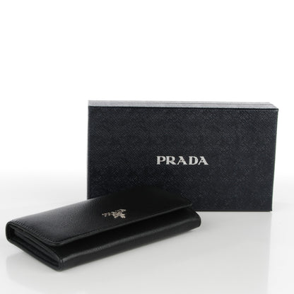 Prada Vitello Phenix Continental Flap Wallet Nero Black 4 of 7