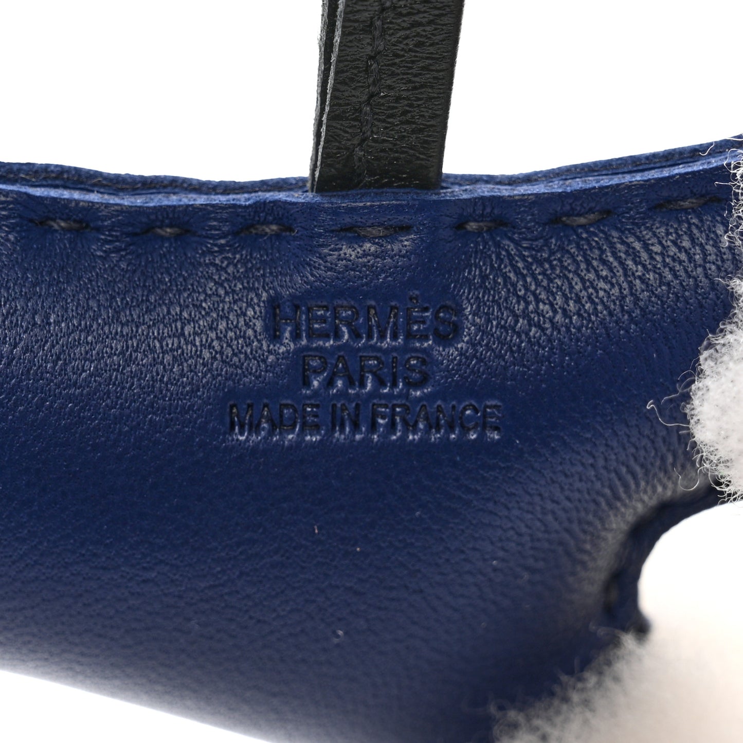 Milo Lambskin Shearling Budy Charm Bleu Saphir