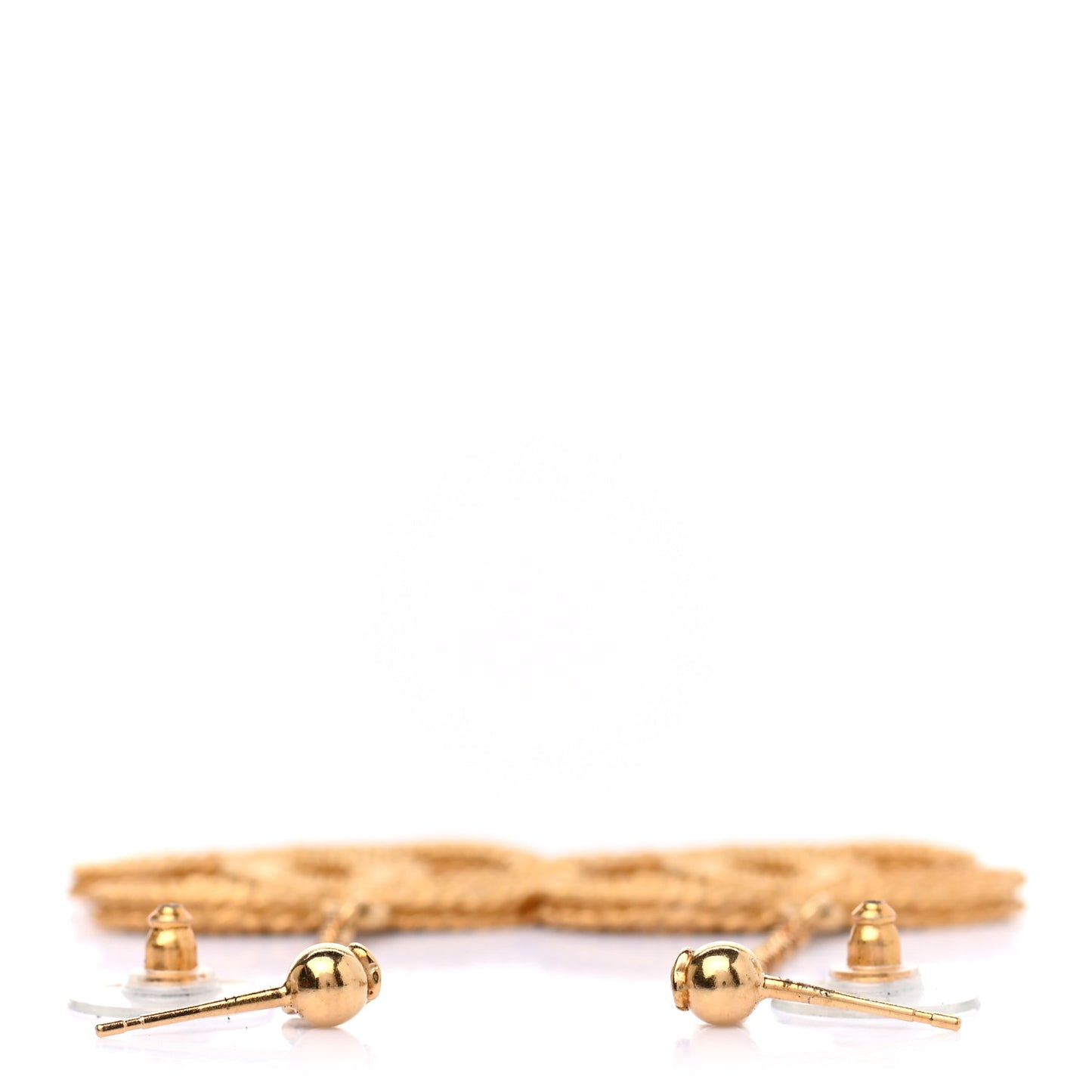 CC Drop Earrings Matte Gold