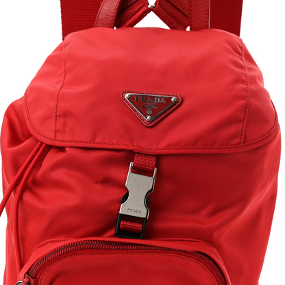 Prada Tessuto Nylon Vela Saffiano Mini Single Snap Buckle Backpack Rosso 8 of 10