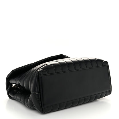 Saint Laurent Calfskin Y Quilted Monogram Medium Loulou Chain Satchel Black 4 of 10