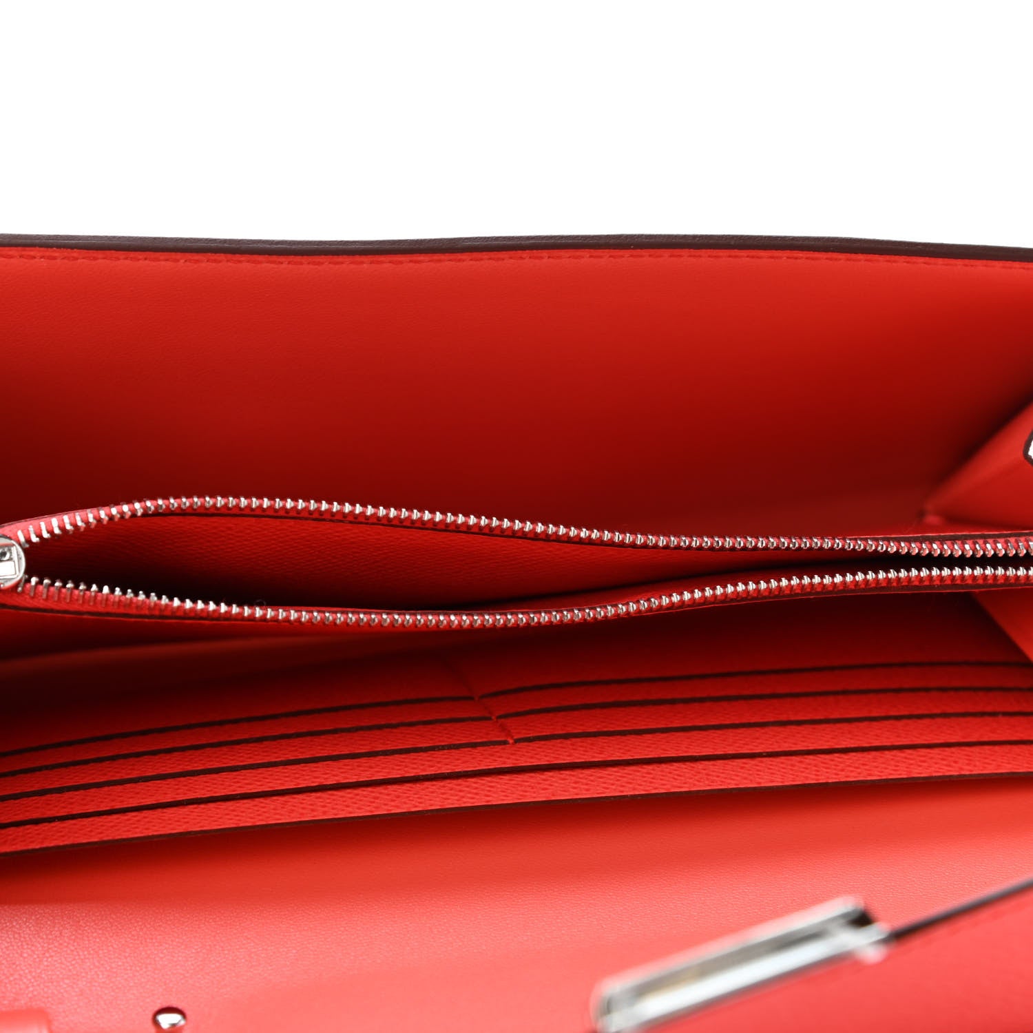 Hermes Epsom Enamel Constance Wallet To Go Rose Texas Rouge De Coeur 4 of 4