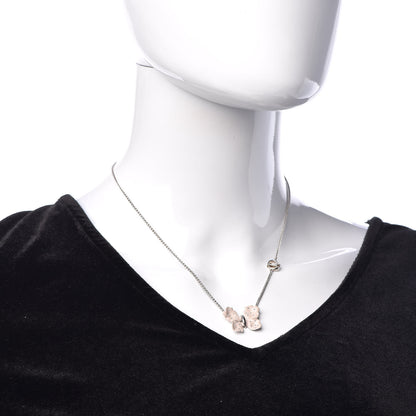 Christian Dior Crystal Butterfly Necklace Pink 2 of 7