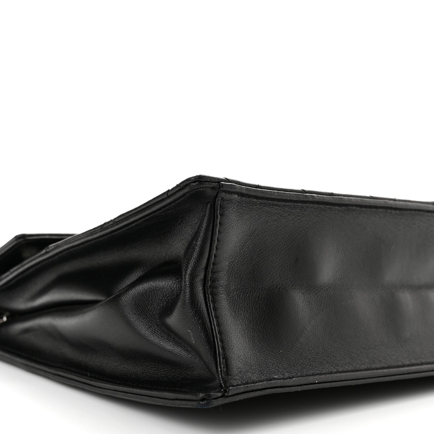 Chanel Lambskin Top Handle Logo Flap Black 9 of 11