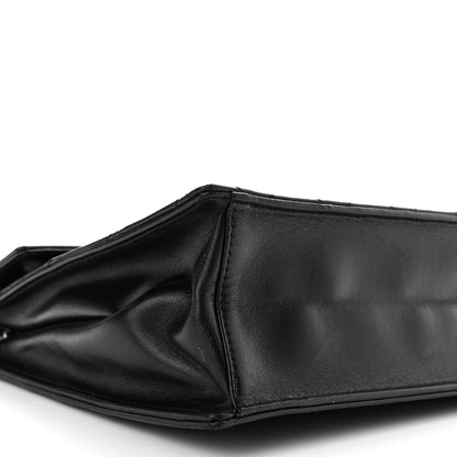 Chanel Lambskin Top Handle Logo Flap Black 9 of 11