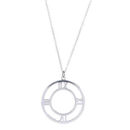 Tiffany 18K White Gold Diamond Medium Atlas Open Pave Pendant Necklace 5 of 8