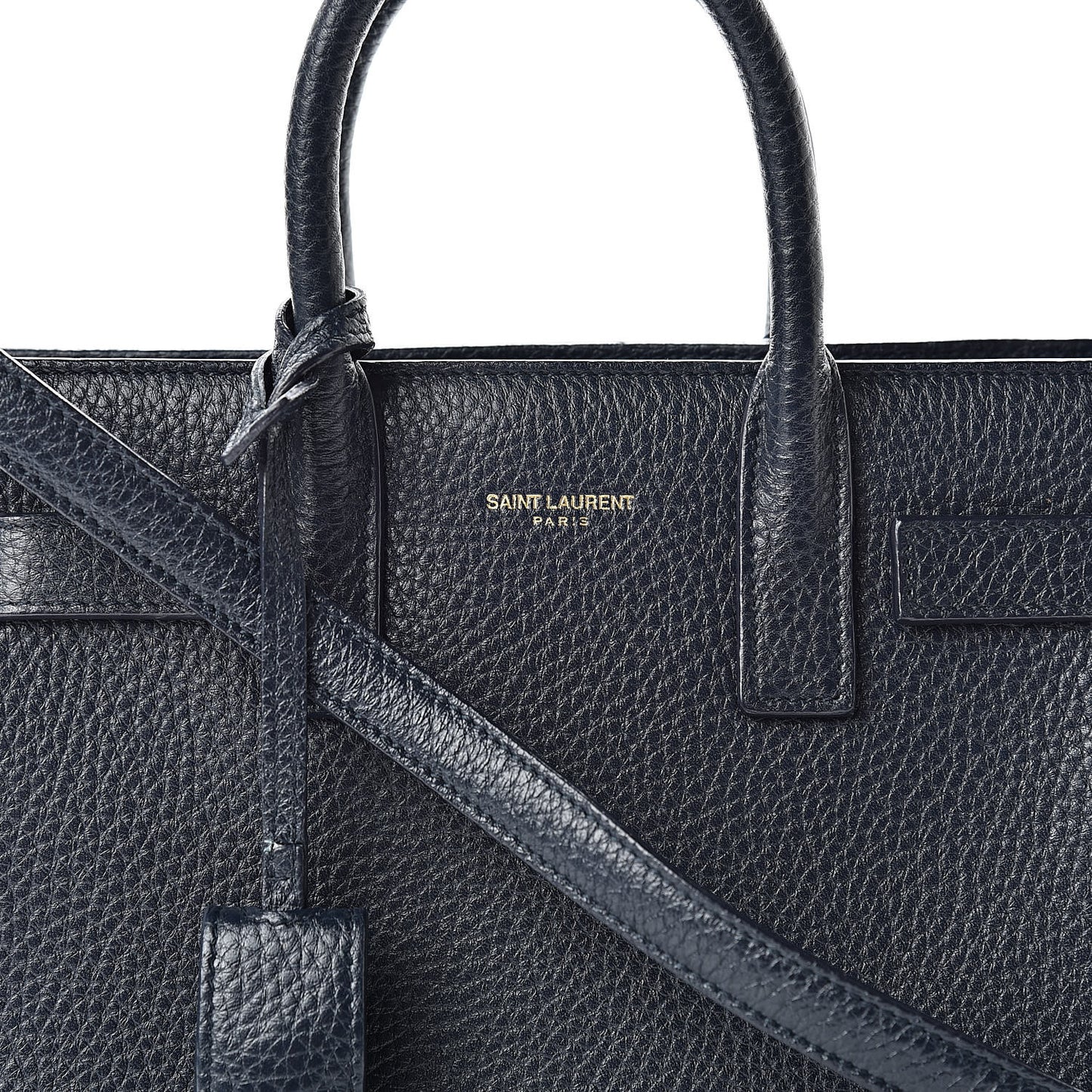Grained Calfskin Nano Sac De Jour Marine
