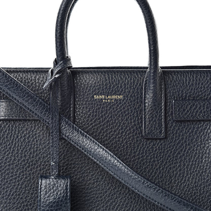 Saint Laurent Grained Calfskin Nano Sac De Jour Marine 7 of 12