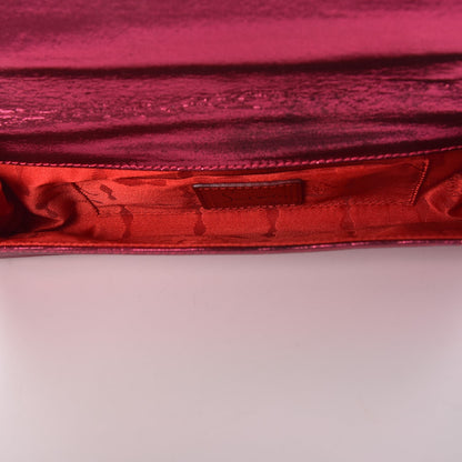 Christian Louboutin Metallic Nylon Aionoeud Bow Clutch Pink 5 of 9