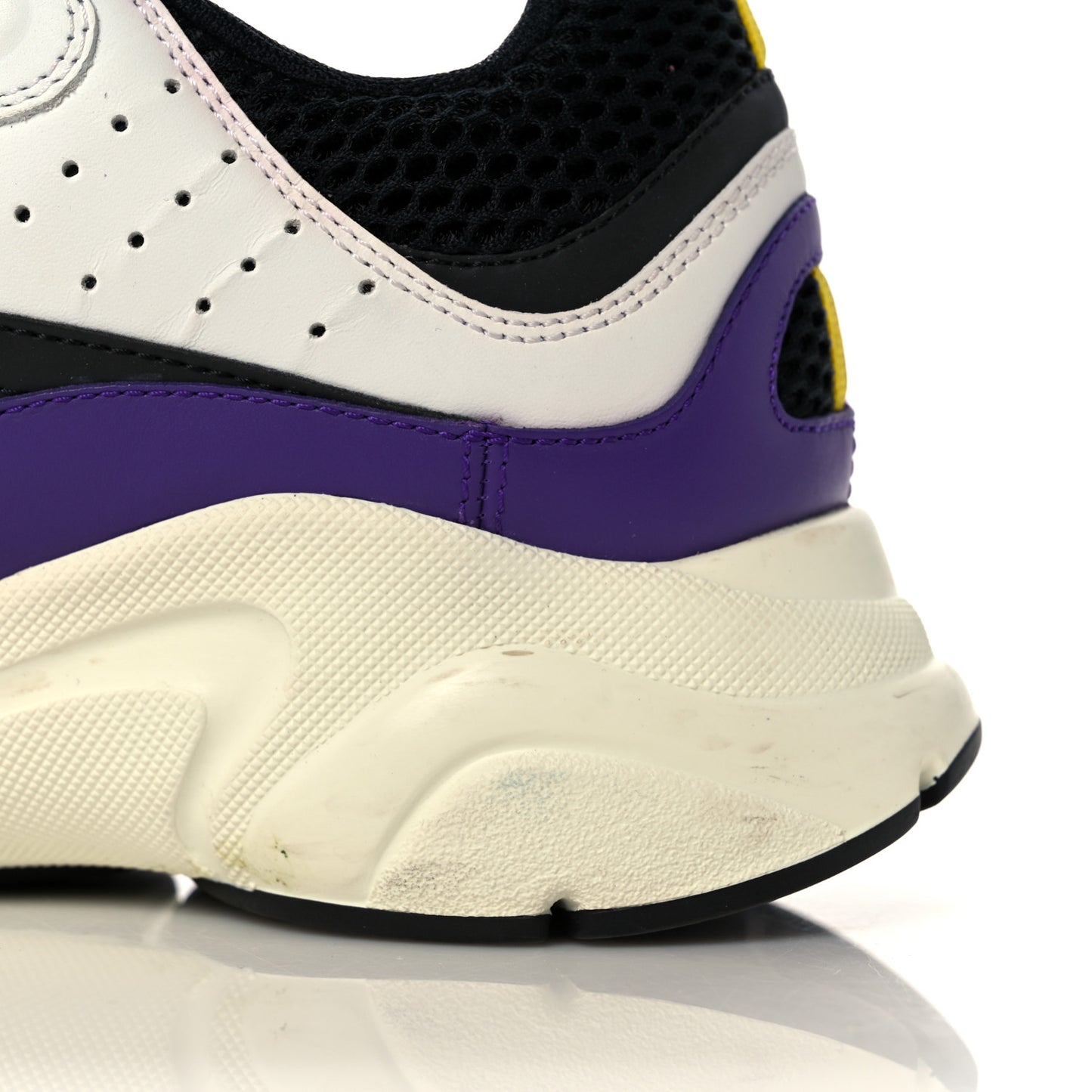 Technical Mesh Calfskin Mens B22 Sneakers 40 Violet White