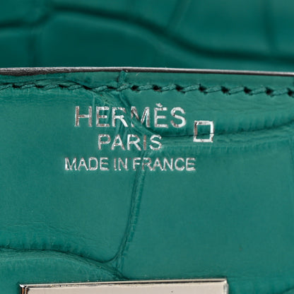 Hermes Matte Alligator Birkin 30 Bleu Paon 6 of 12