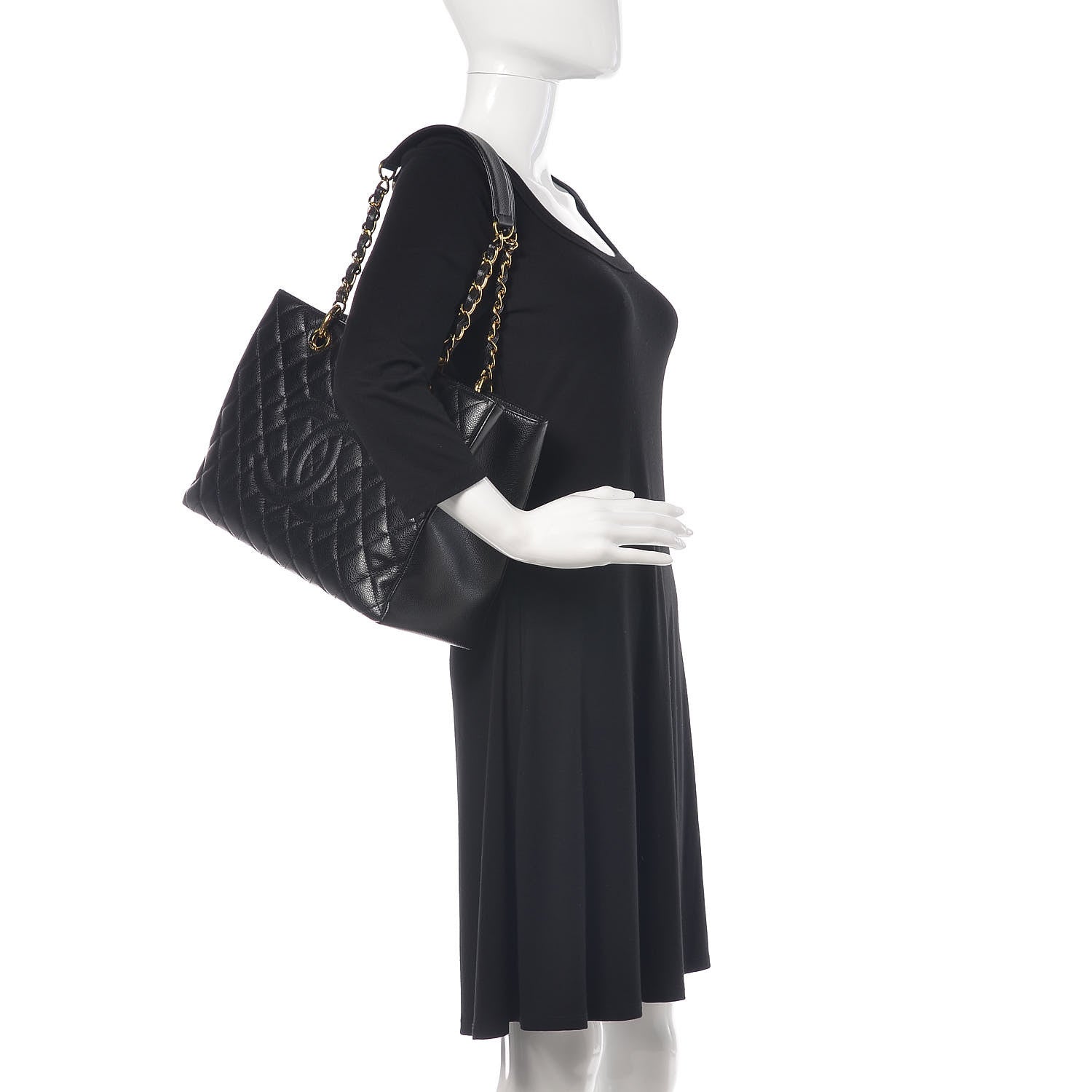 Chanel Caviar Quilted Grand Shopping Tote GST Black 2 of 9