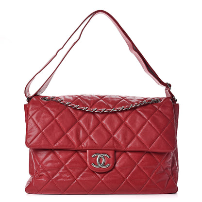 Chanel Glazed Caviar Quilted Stretch Spirit Messenger Bag Pink 1 of 10