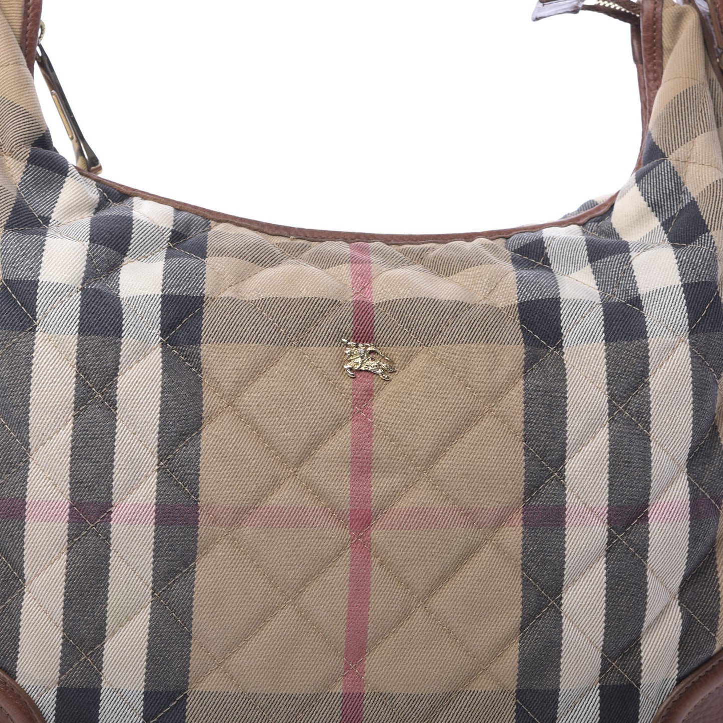 House Check Quilted Hoxton Hobo Brown