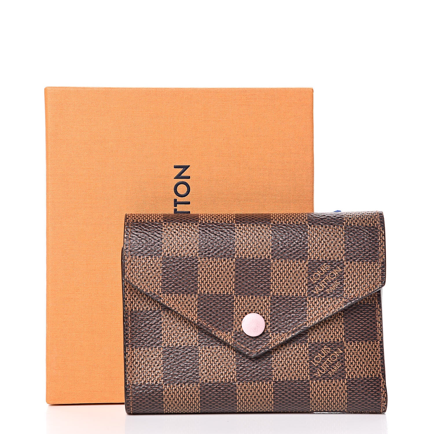 Louis Vuitton Damier Ebene Victorine Wallet Rose Ballerine 8 of 8