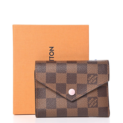 Louis Vuitton Damier Ebene Victorine Wallet Rose Ballerine 8 of 8