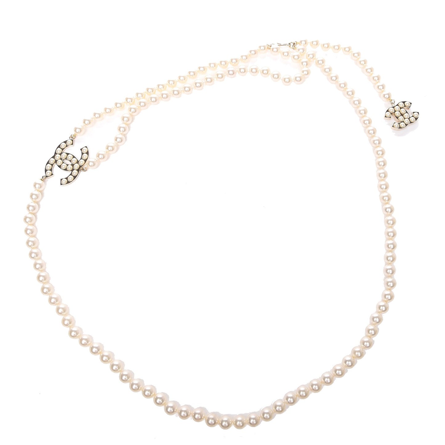 Pearl CC Double Strand Belt Gold