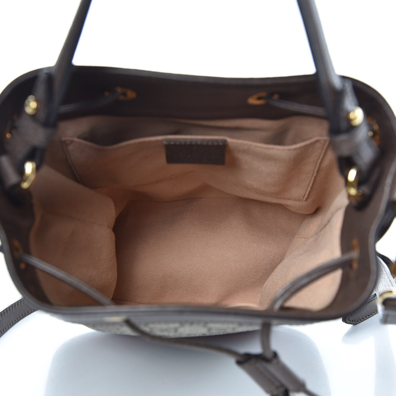 Gucci GG Supreme Monogram Web Small Ophidia Bucket Bag Brown 5 of 9