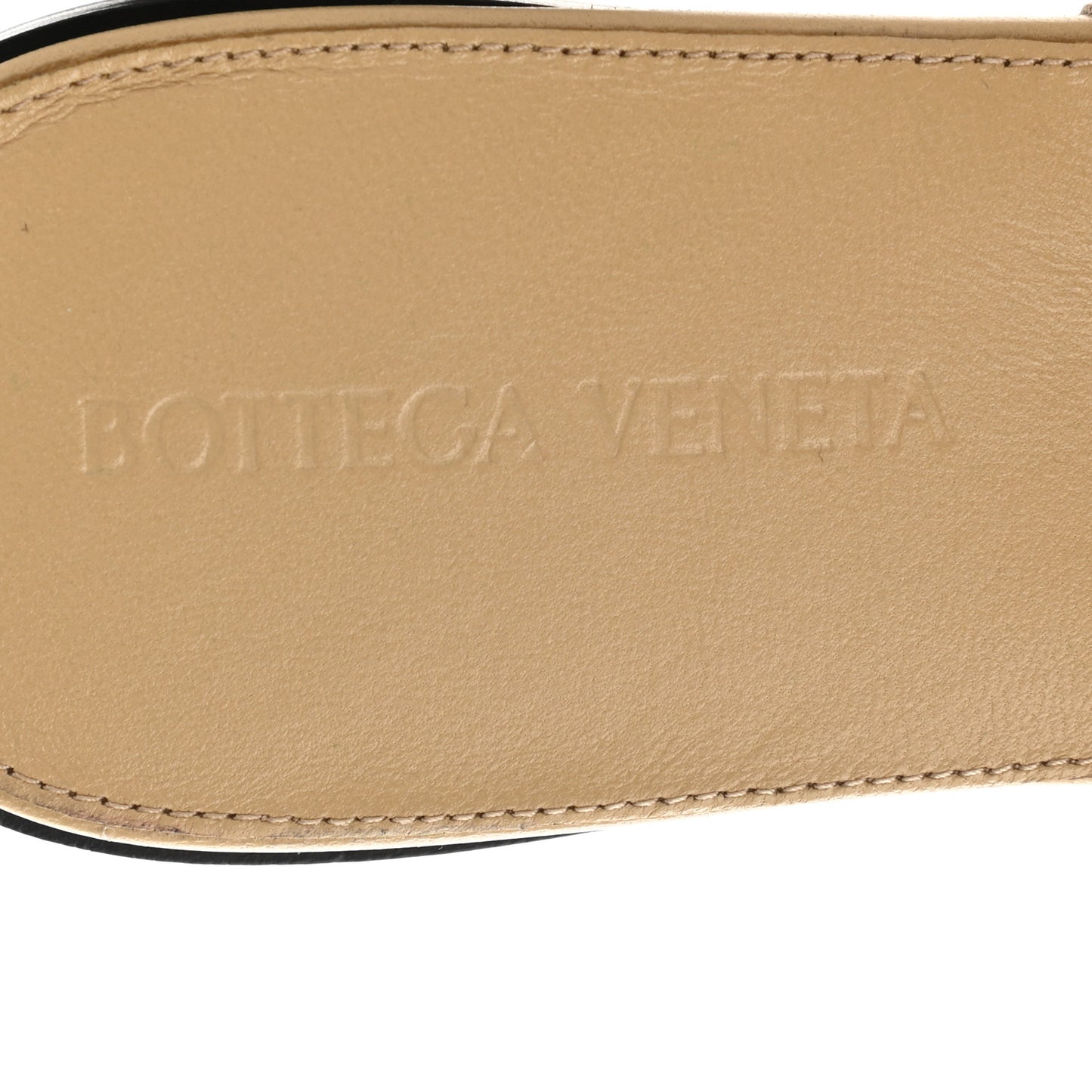 Nappa Quilted Rubber Lido Flat Sandals 37 Cane Sugar