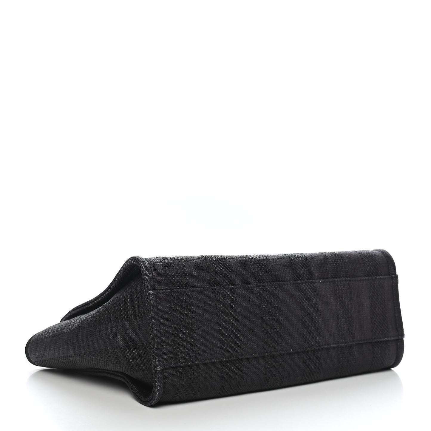 Mixed Fibers Striped Small Deauville Tote Black