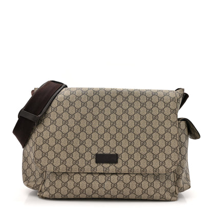 Gucci GG Plus Monogram Messenger Diaper Bag Dark Brown 1 of 20