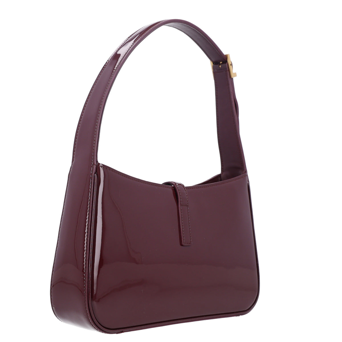 Saint Laurent Patent Le 5 A 7 Hobo Bordeaux 3 of 10