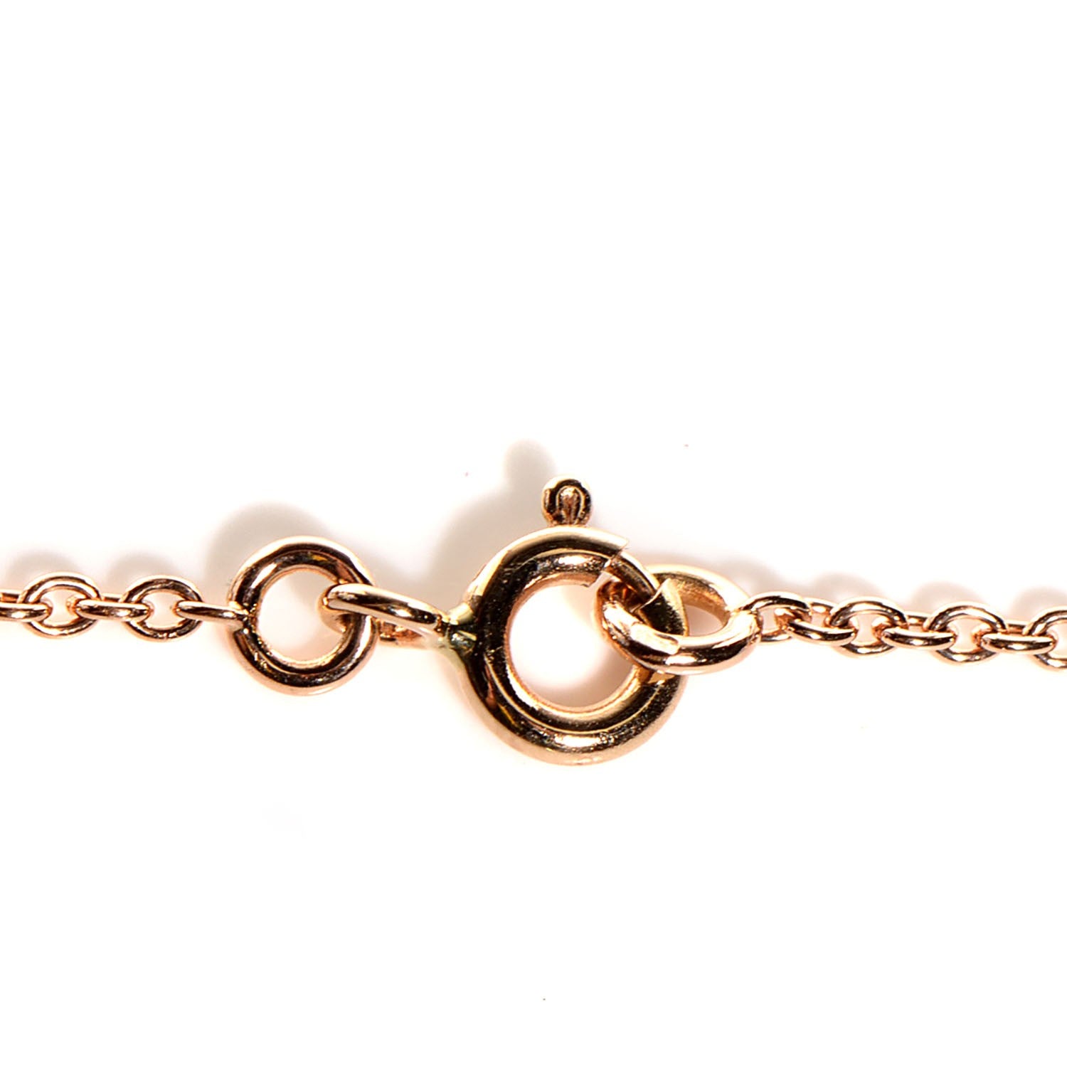 Hermes 18K Rose Gold Diamond Kelly Amulette Pendant Necklace 4 of 5