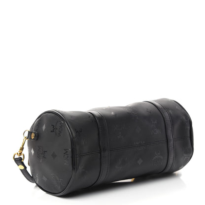 MCM Nylon Monogram Barrel Crossbody Bag Black 4 of 9