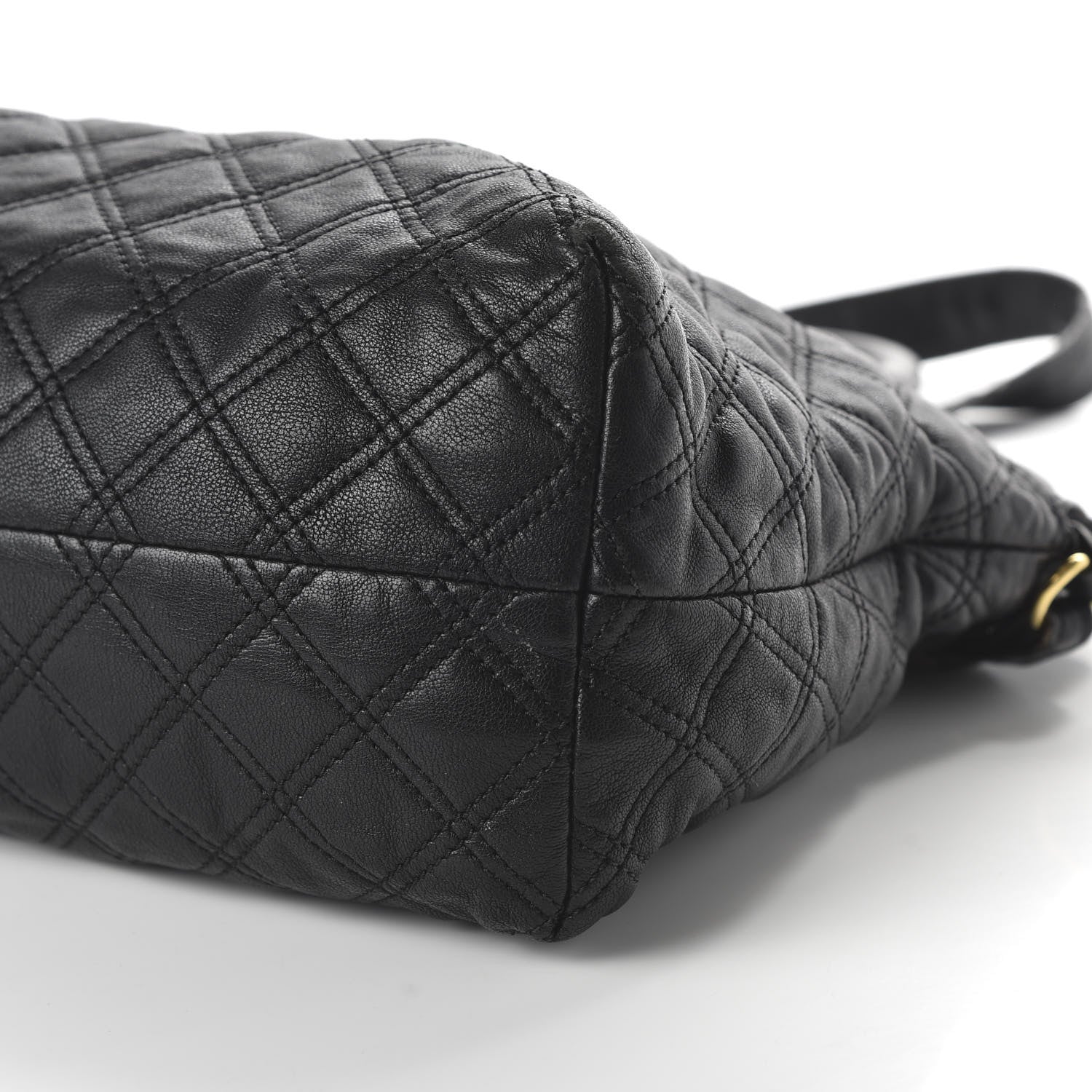 Marc Jacobs Calfskin Quilted Rio Satchel Tote Bag Black 8 of 11