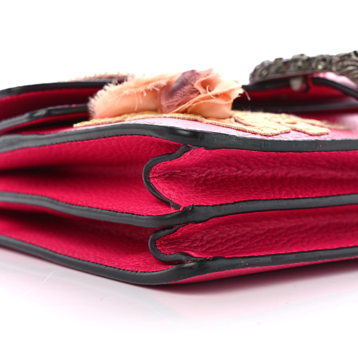 Pebbled Calfskin Embellished Guccify Small Dionysus Shoulder Bag Rosa