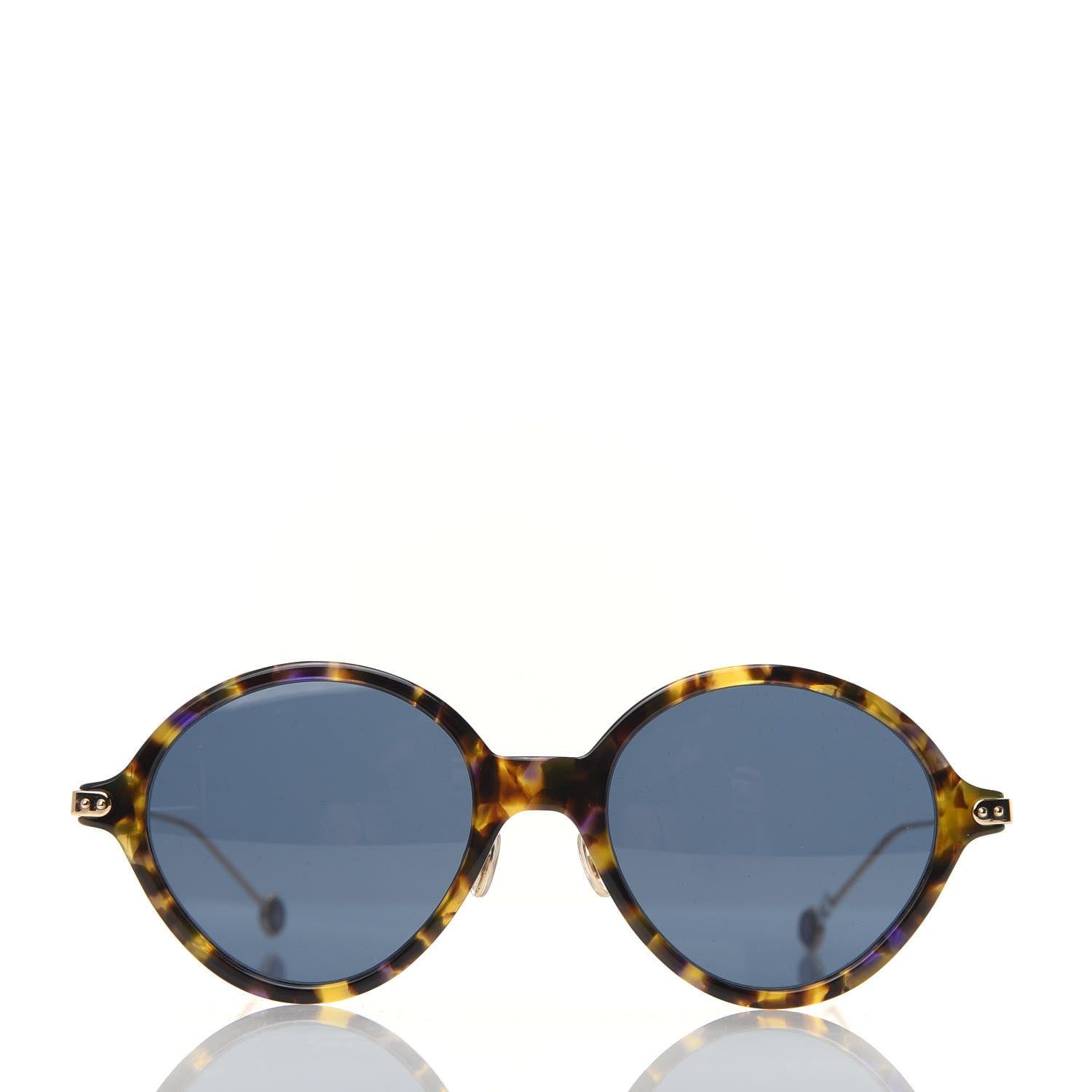Christian Dior Acetate Leaf Print Umbrage Round Sunglasses Green Foliage 2 of 6