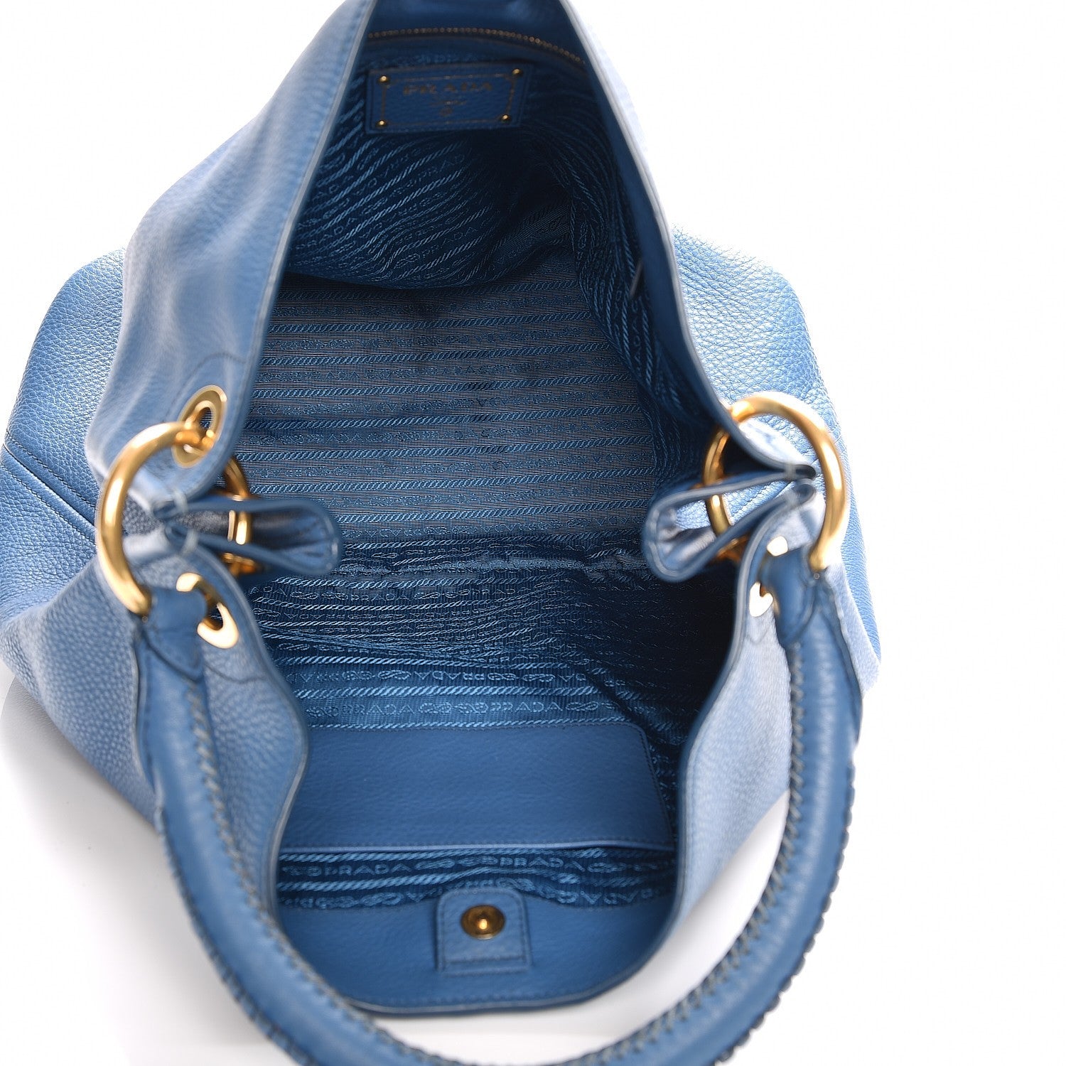 Prada Vitello Daino Hobo Cobalto 5 of 8