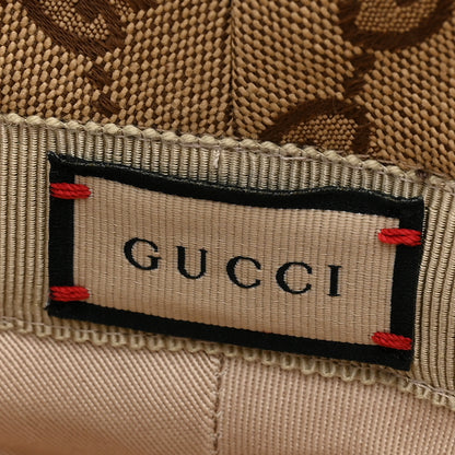 Gucci Monogram Textured Dollar Calfskin GG Jago Bucket Hat M Cacao Beige 8 of 10