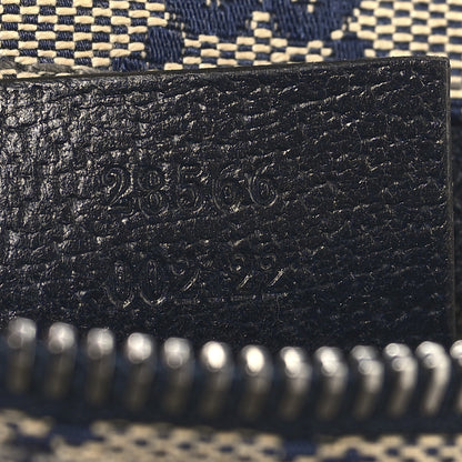 Gucci GG Monogram Web Double Pocket Belt Bag Navy 9 of 12